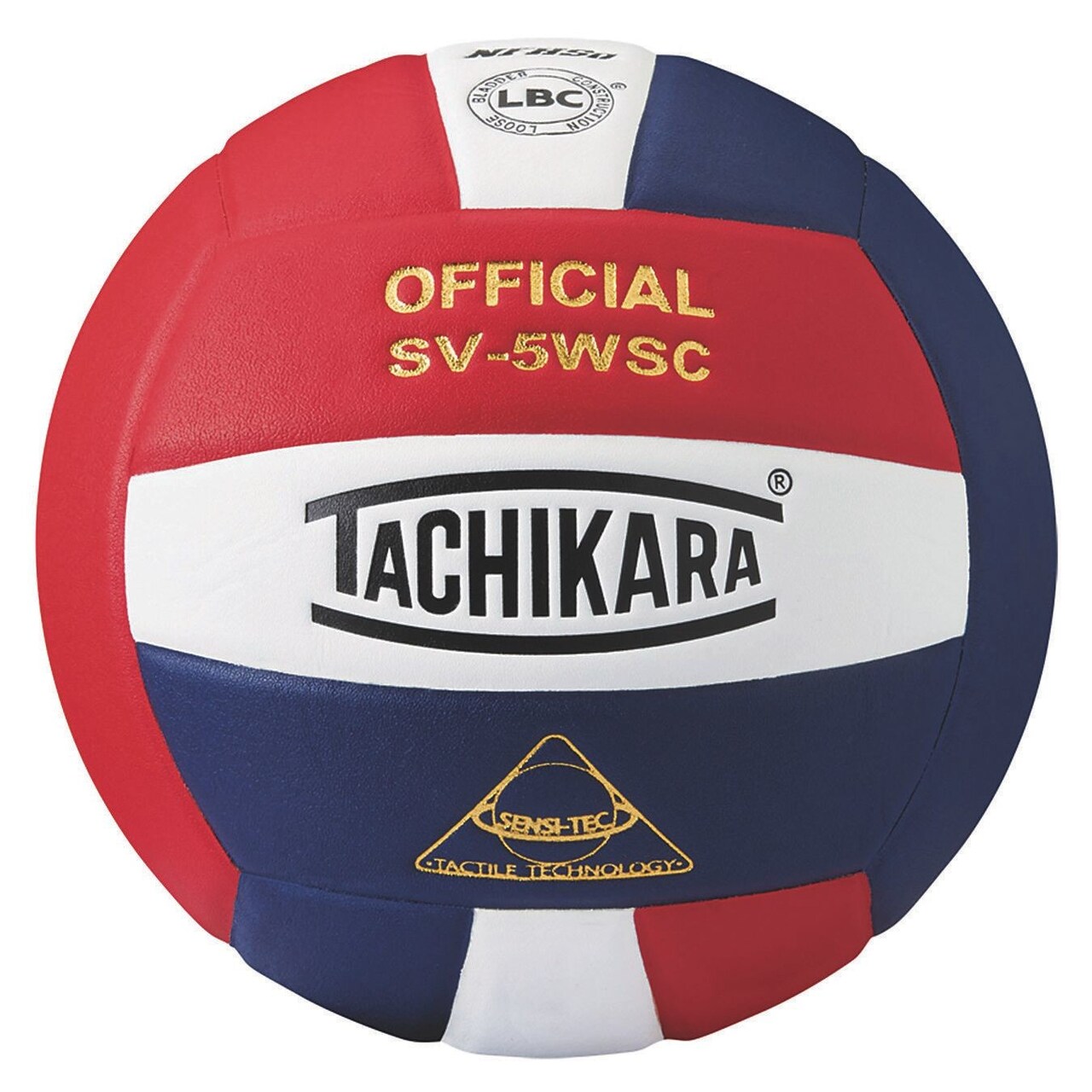 Tachikara® SV-5WSC Sensi-Tec® Micro-Fiber Composite Leather, Scarlet/White/Navy
